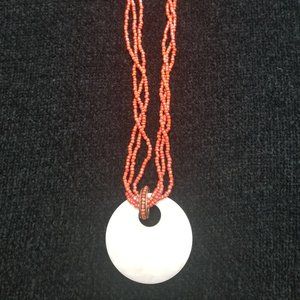 Avon Vintage 2007 Coral Seed Bead with Large Shell